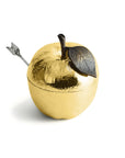 Michael Aram Apple Honey Pot w/ Spoon Nickelplate