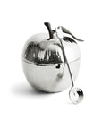 Michael Aram Apple Honey Pot w/ Spoon Nickelplate