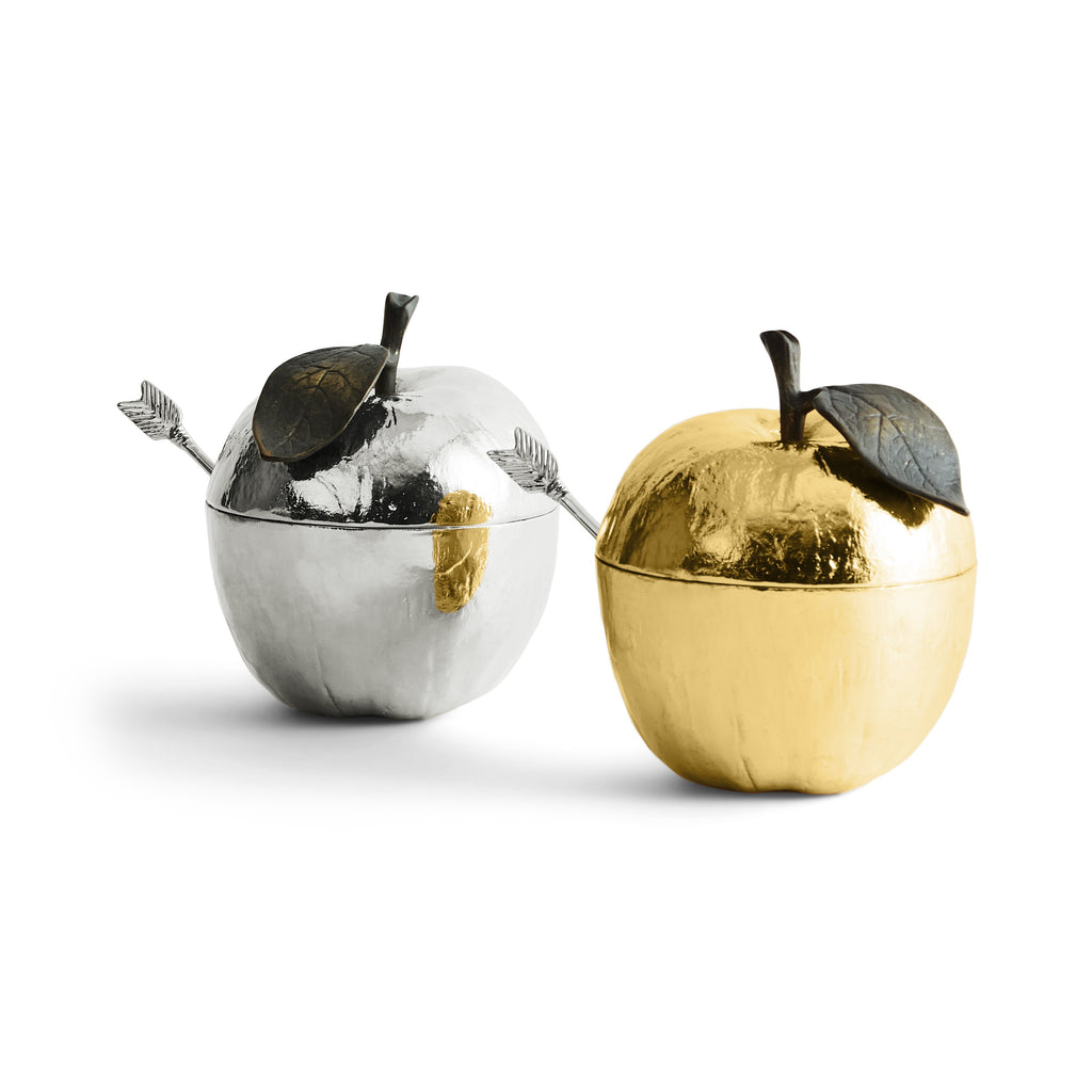 Apple Honey Pot with Spoon Nickelplate – Michael Aram