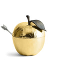 Michael Aram Apple Honey Pot w/ Spoon Nickelplate