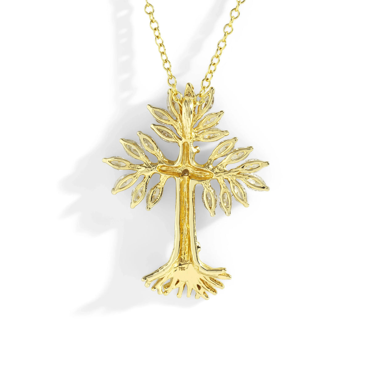 Michael Aram Armenian Tree of Life 25mm Cross Pendant Necklace with Diamonds