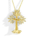 Michael Aram Armenian Tree of Life 25mm Cross Pendant Necklace with Diamonds