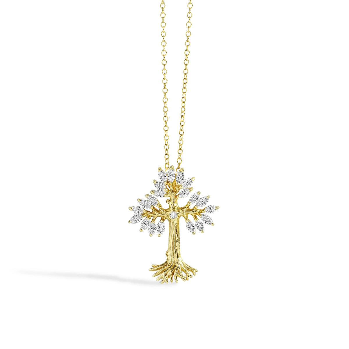 Michael Aram Armenian Tree of Life 25mm Cross Pendant Necklace with Diamonds