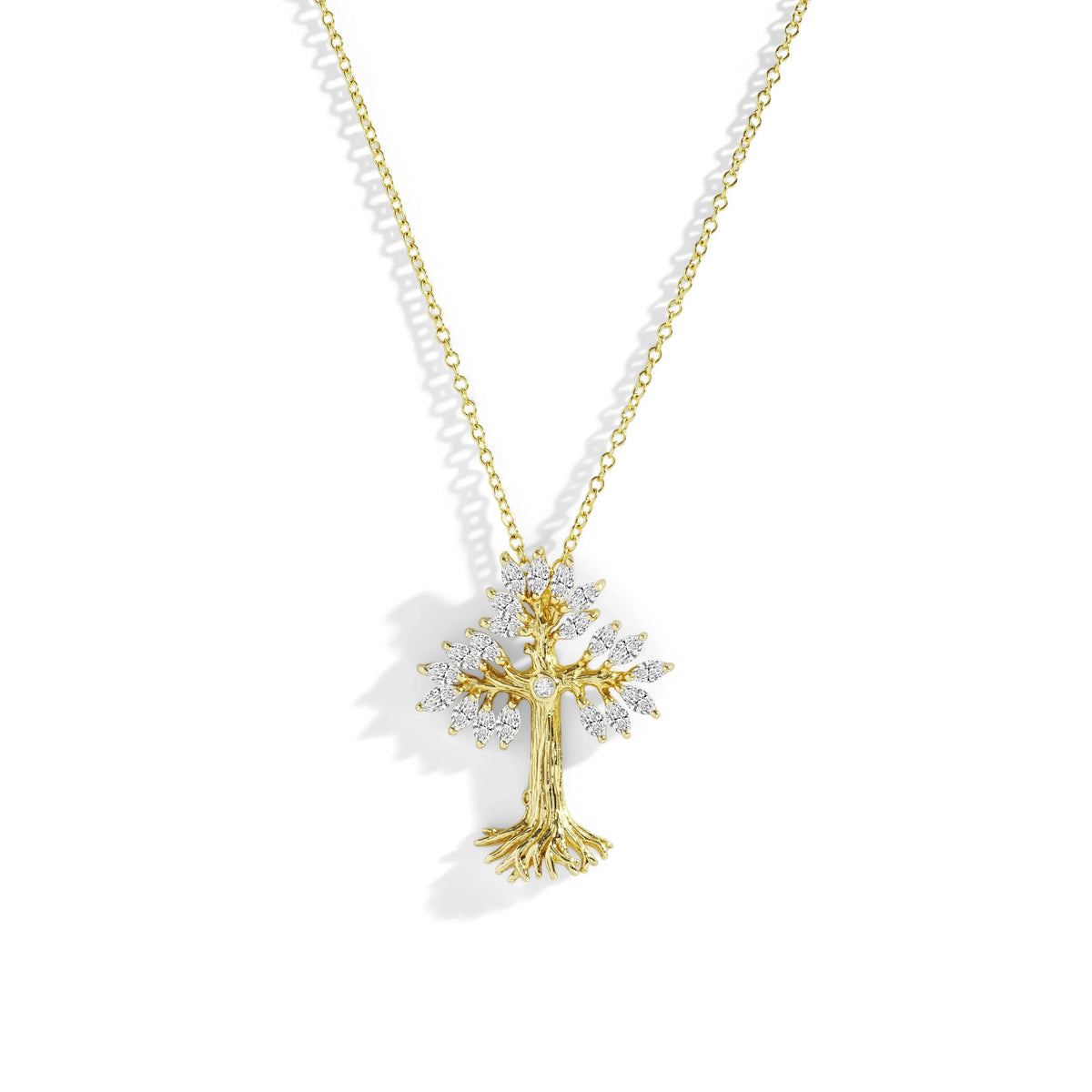 Michael Aram Armenian Tree of Life 25mm Cross Pendant Necklace with Diamonds
