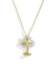 Michael Aram Armenian Tree of Life 25mm Cross Pendant Necklace with Diamonds