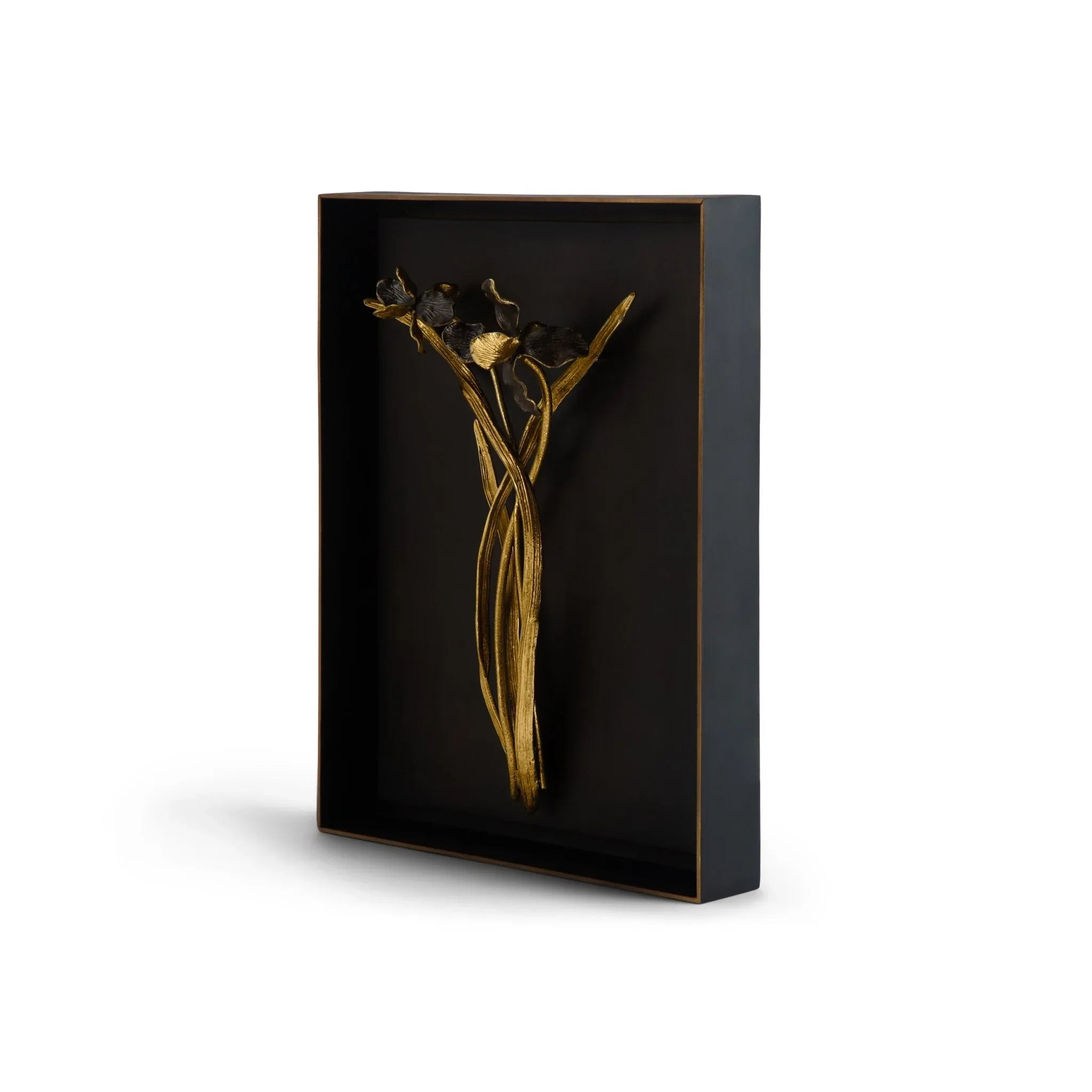 mika。A15 黒　FRAMe WORK　即発送　 新品　フレンチリネン Black Iris Shadow Box – Michael Aram