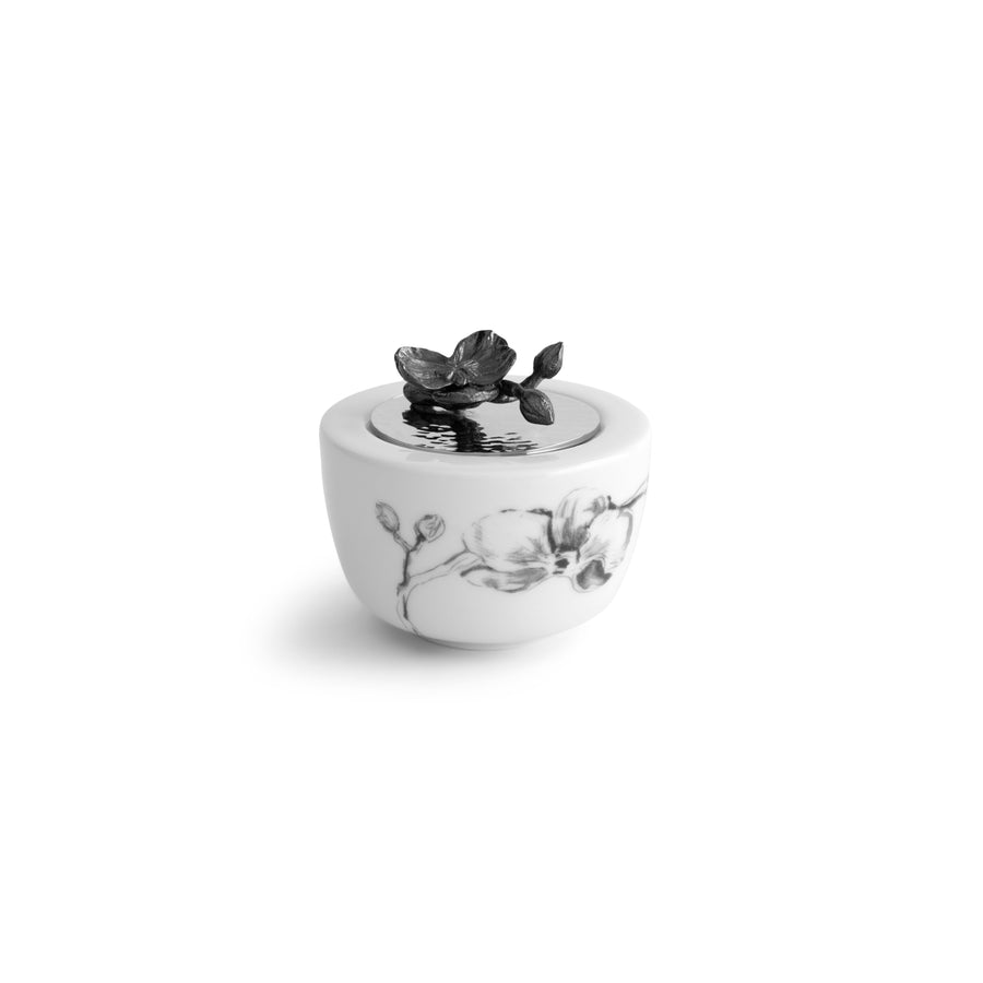Michael Aram Black Orchid Porcelain Sugar Pot