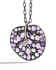 Michael Aram Botanical Leaf 53mm Necklace with Amethyst and Diamonds