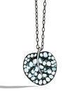 Michael Aram Botanical Leaf 53mm Necklace with Blue Topaz and Diamonds