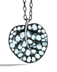 Michael Aram Botanical Leaf 53mm Necklace with Blue Topaz and Diamonds