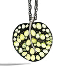 Michael Aram Botanical Leaf 53mm Necklace with Peridot and Diamonds