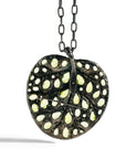 Michael Aram Botanical Leaf 53mm Necklace with Peridot and Diamonds