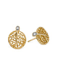 Michael Aram Botanical Leaf Earrings with Diamonds