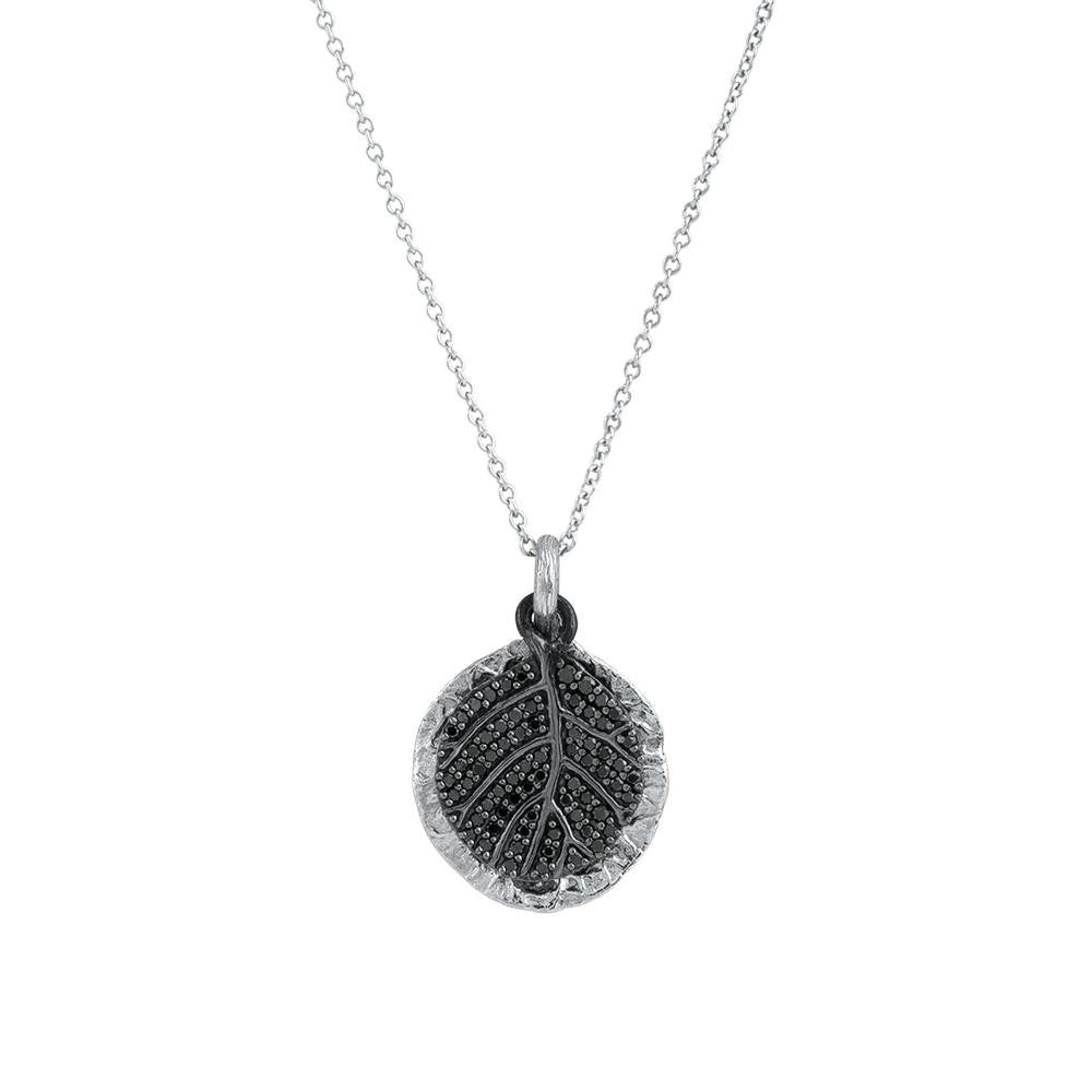 Michael Aram Botanical Leaf Pendant Necklace with Diamonds