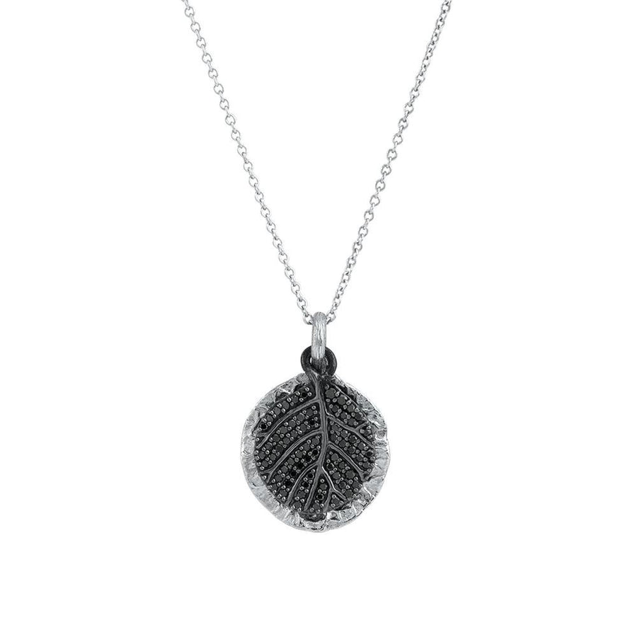 Michael Aram Botanical Leaf Pendant Necklace with Diamonds