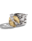 Michael Aram Butterfly Gingko Cuff Ring with Diamonds