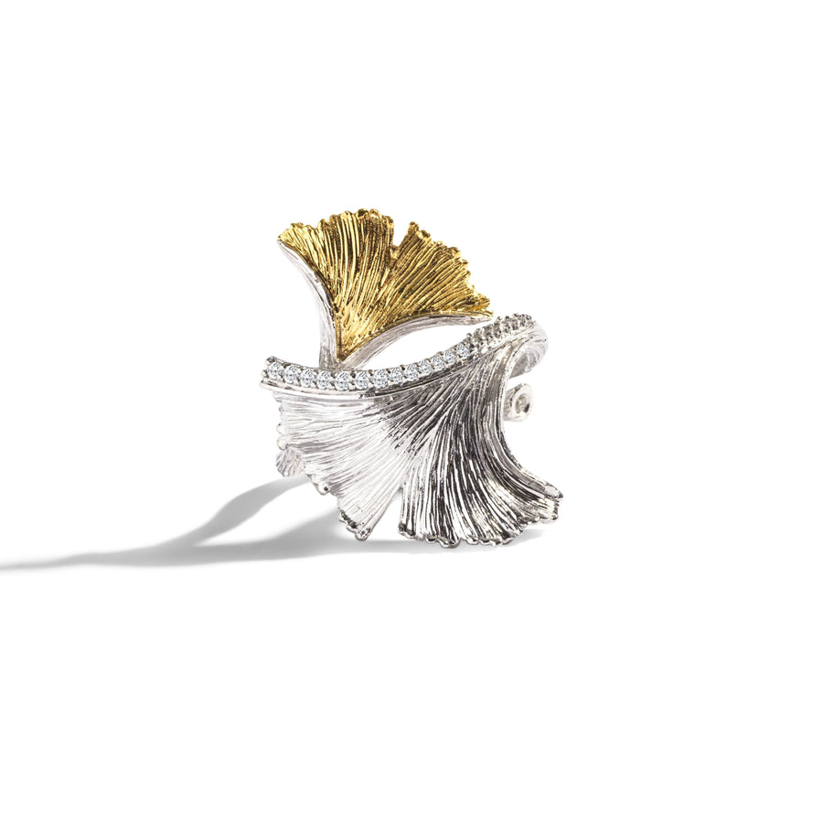 Michael Aram Butterfly Gingko Ring with Diamonds