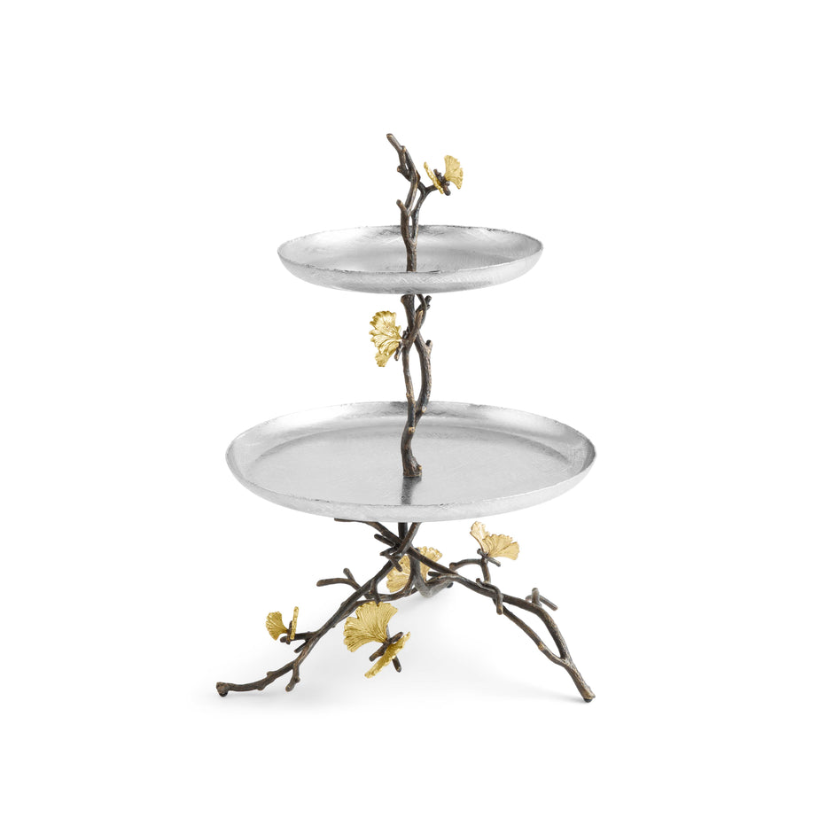Butterfly Ginkgo 2 Tier Etagere – Michael Aram