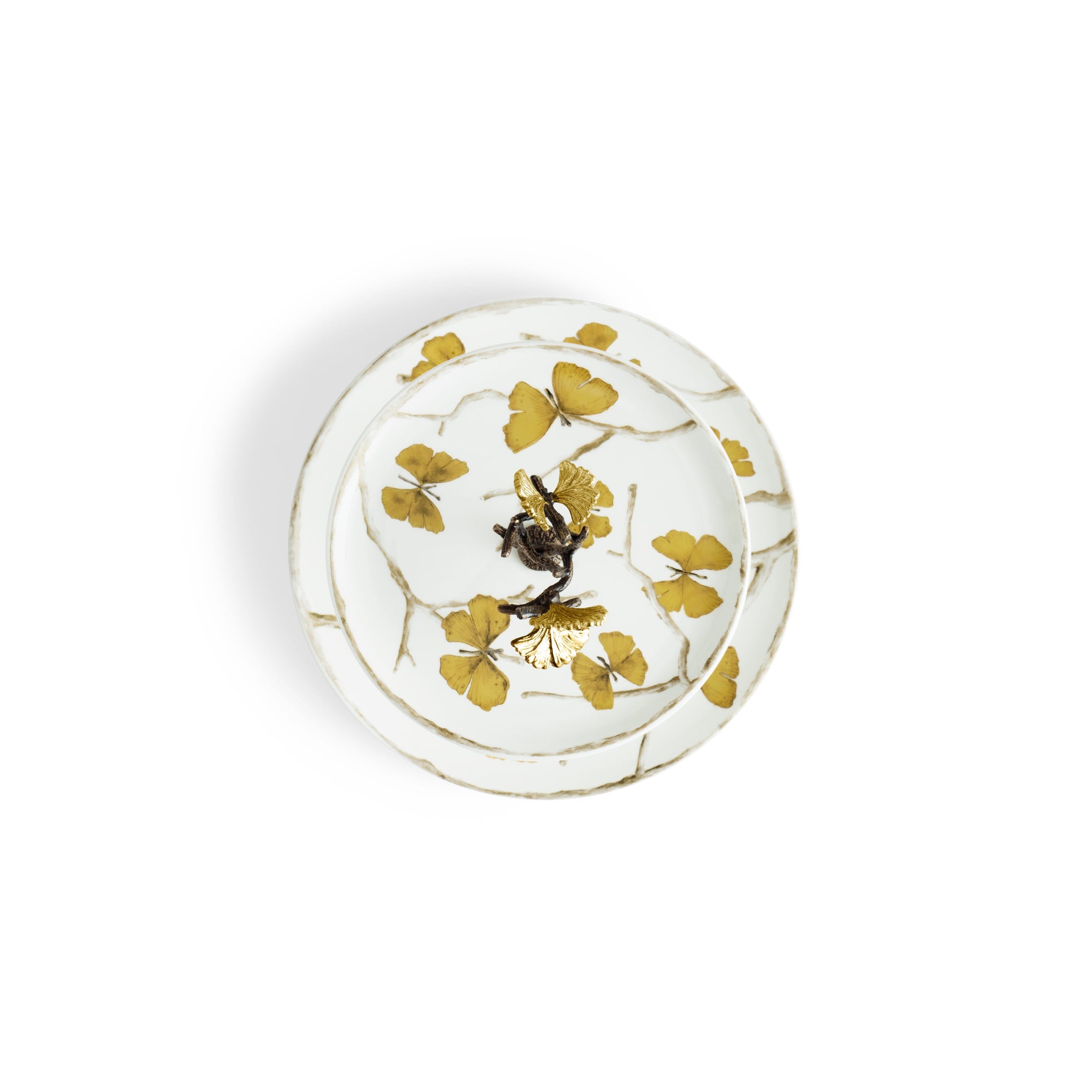 Michael Aram Butterfly Ginkgo 2-Tier Porcelain Etagere