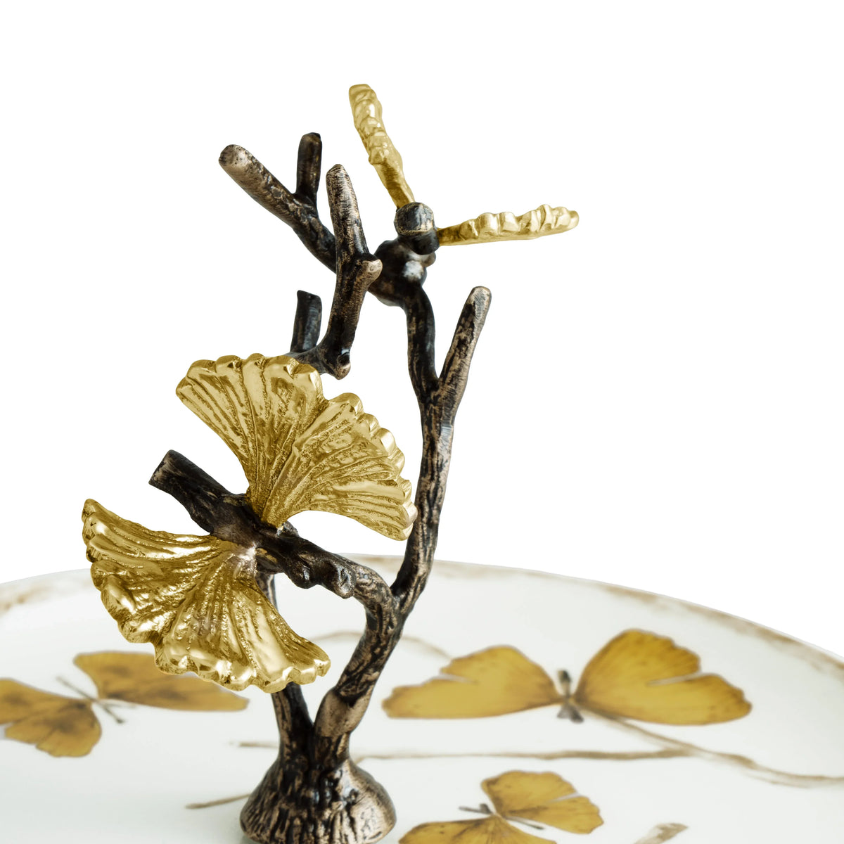 Michael Aram Butterfly Ginkgo 2-Tier Porcelain Etagere