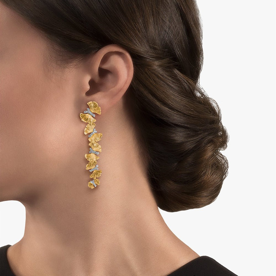 Michael Aram Butterfly Ginkgo 59mm Earrings with Diamonds
