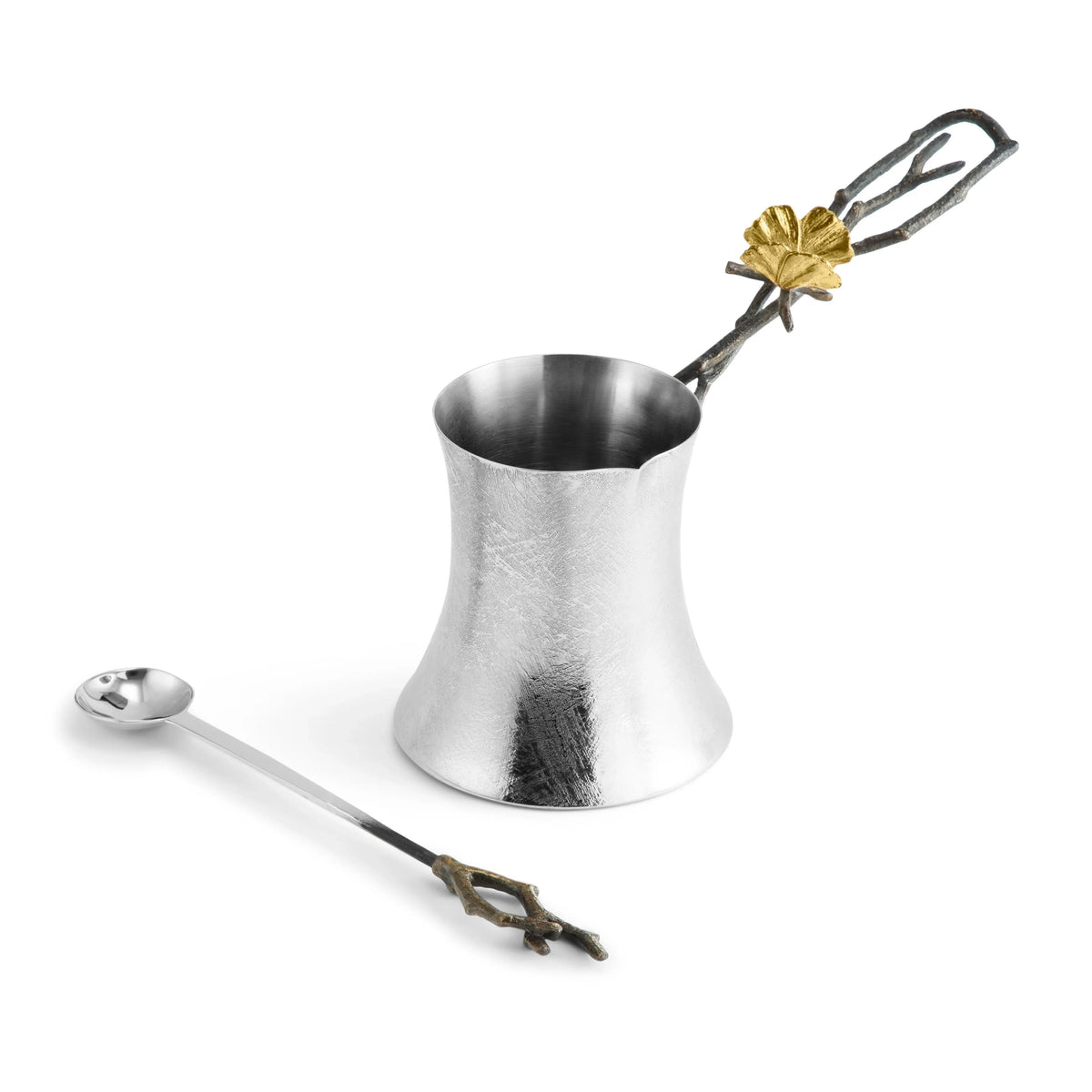 Michael Aram Butterfly Ginkgo Coffee Pot w/ Spoon