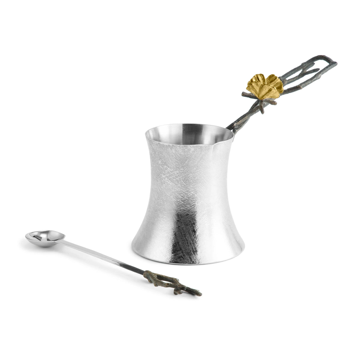 Michael Aram Butterfly Ginkgo Coffee Pot w/ Spoon