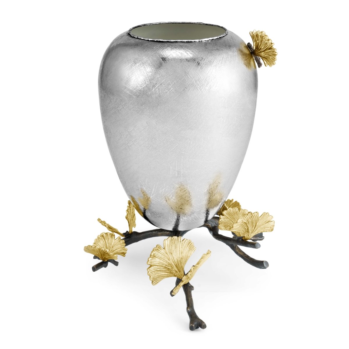 Butterfly Ginkgo Gold Vase – Michael Aram
