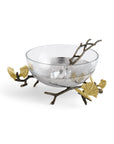 Michael Aram Butterfly Ginkgo Glass Nut Dish w/ Spoon