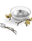 Michael Aram Butterfly Ginkgo Glass Nut Dish w/ Spoon