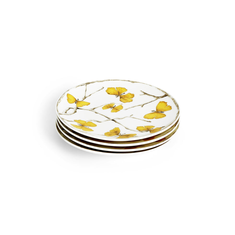 Michael Aram Butterfly Ginkgo Gold Tidbit Plate Set