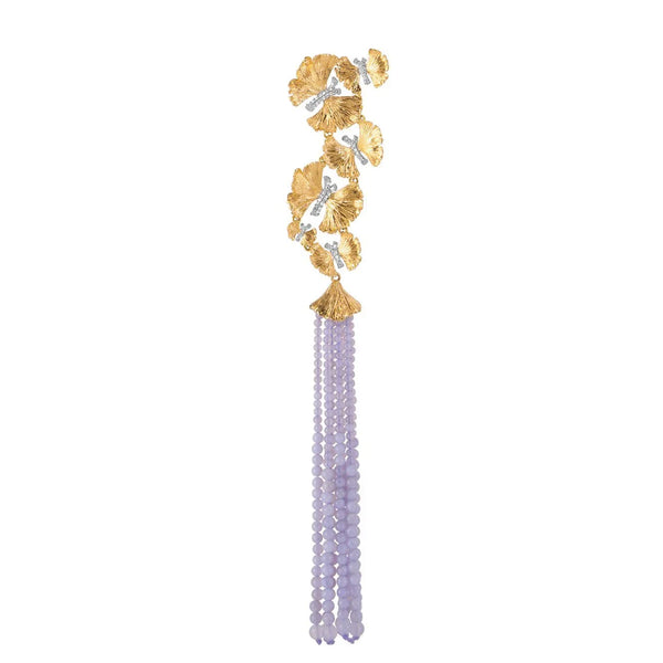 Michael Aram Butterfly Ginkgo Necklace with Chalcedony and Diamonds