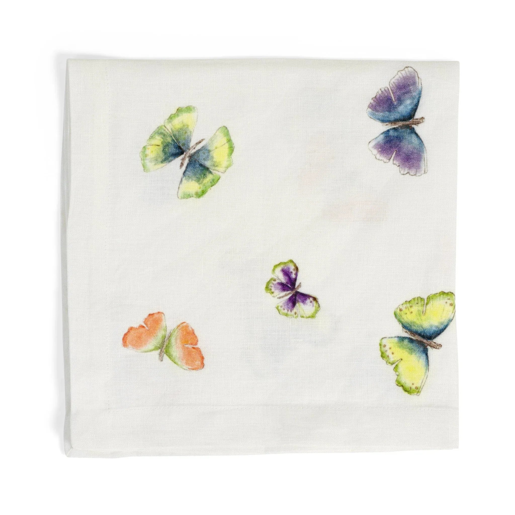 Butterfly Ginkgo Printed Dinner Napkin - Set of 4