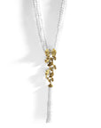 Michael Aram Butterfly Ginkgo Tassel Necklace with Moonstone and Diamonds