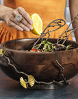 Michael Aram Butterfly Ginkgo Wood Salad Bowl