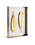 Michael Aram Champa Leaf Fabric Shadow Box