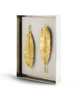 Michael Aram Champa Leaf Fabric Shadow Box