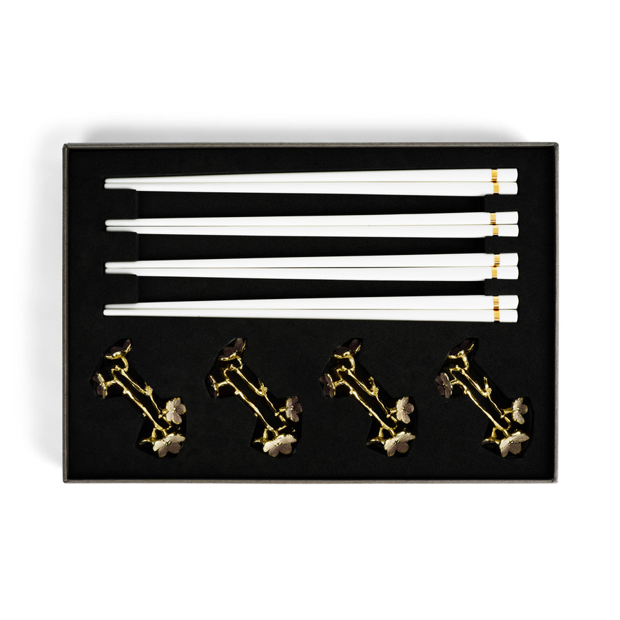 Michael Aram Cherry Blossom Chopsticks & Stands Set