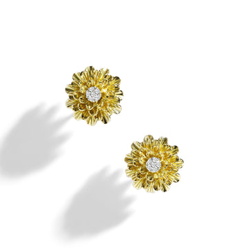 Michael Aram Dandelion Flower Earrings with Diamonds