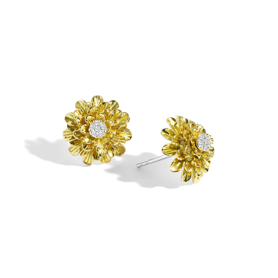 Michael Aram Dandelion Flower Earrings with Diamonds