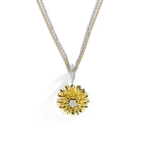 Michael Aram Dandelion Flower Pendant Necklace with Diamonds