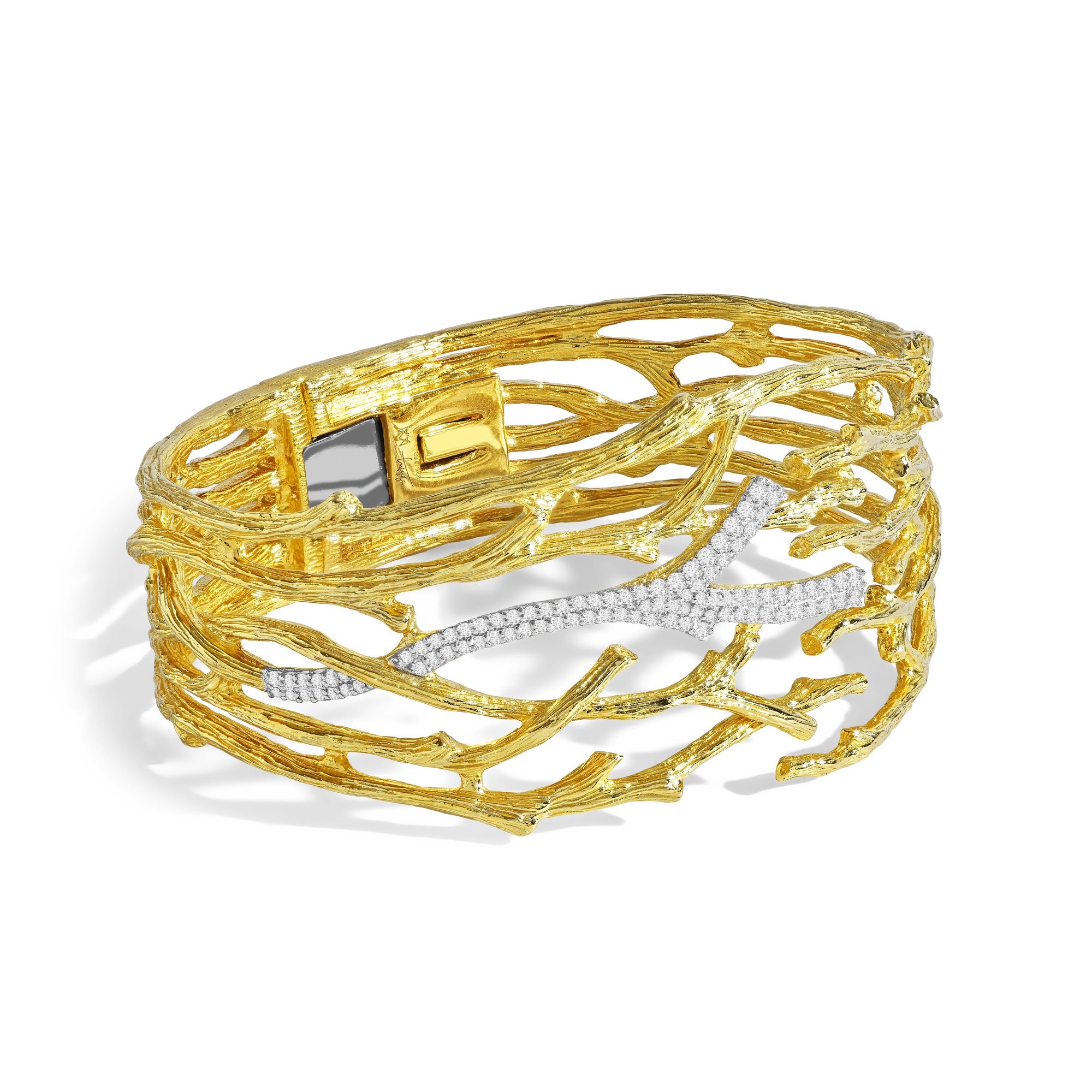 Michael Aram Enchanted Forest Cuff Bracelet with Diamonds