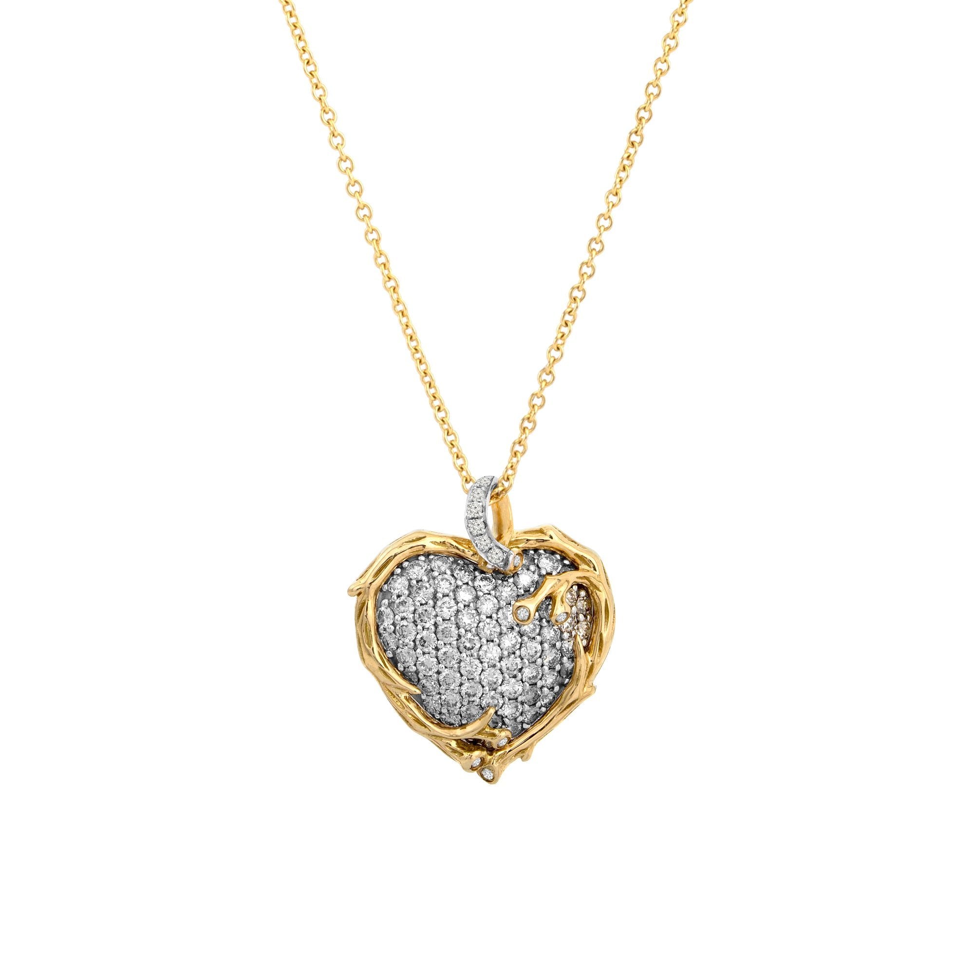 Michael Aram Enchanted Forest Heart Pendant Necklace with Diamonds