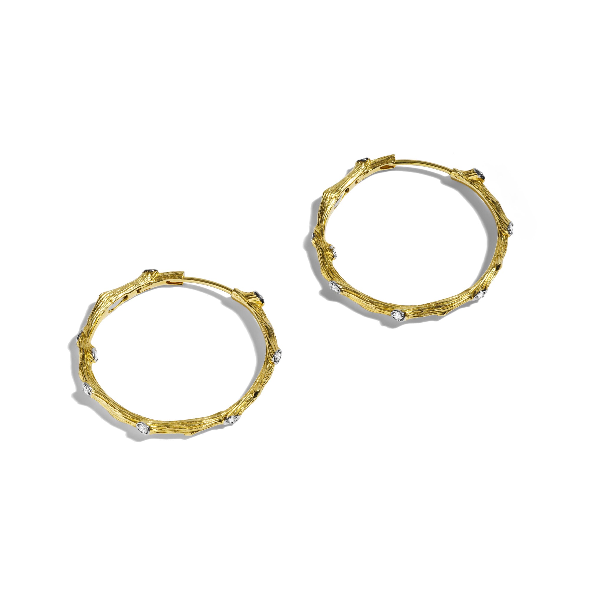 Michael Aram Enchanted Forest Hoop Earrings with Diamonds