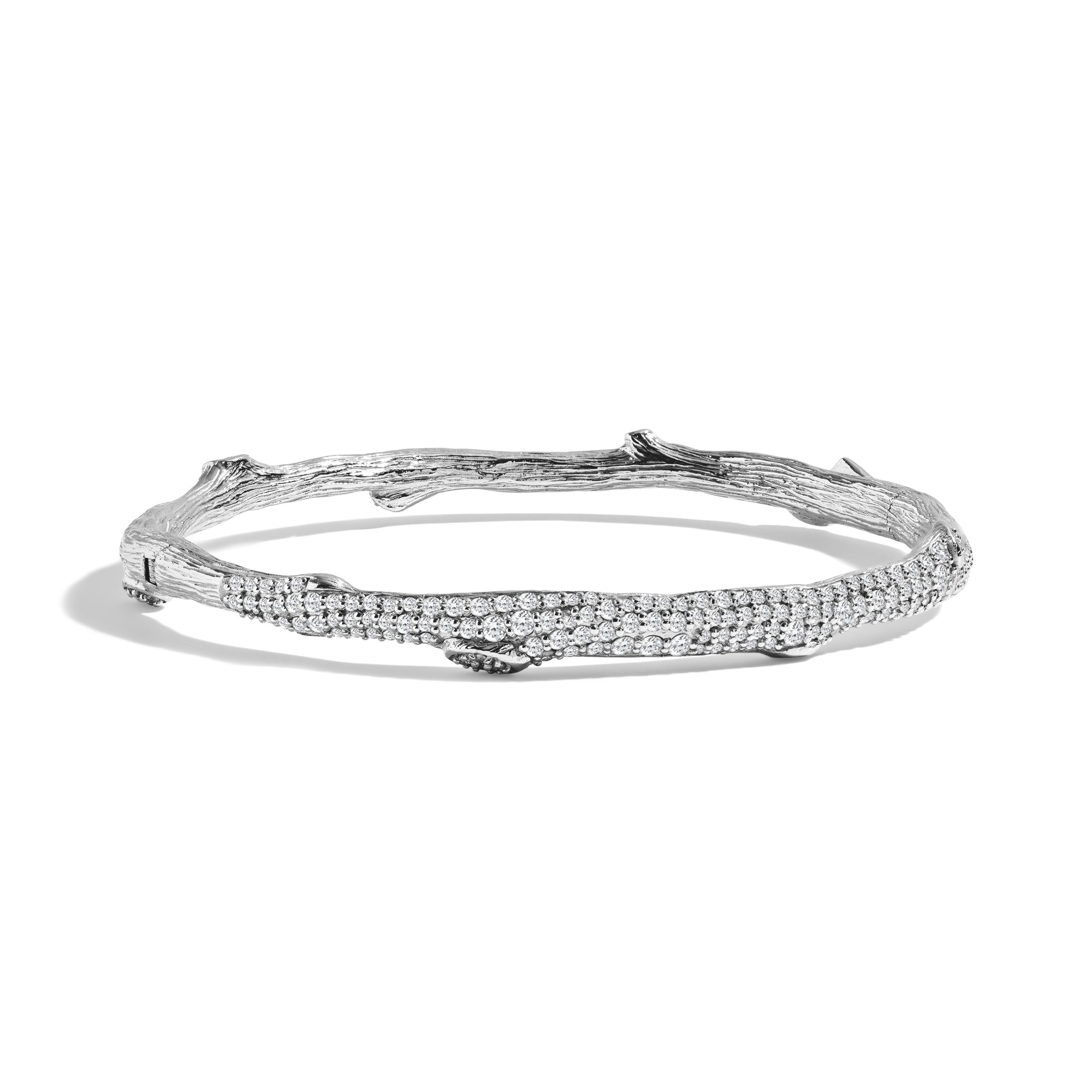 Michael Aram Enchanted Forest Pave Bangle Bracelet with Diamonds