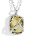 Michael Aram Enchanted Forest Pendant Necklace with Gold Doublet and Diamonds