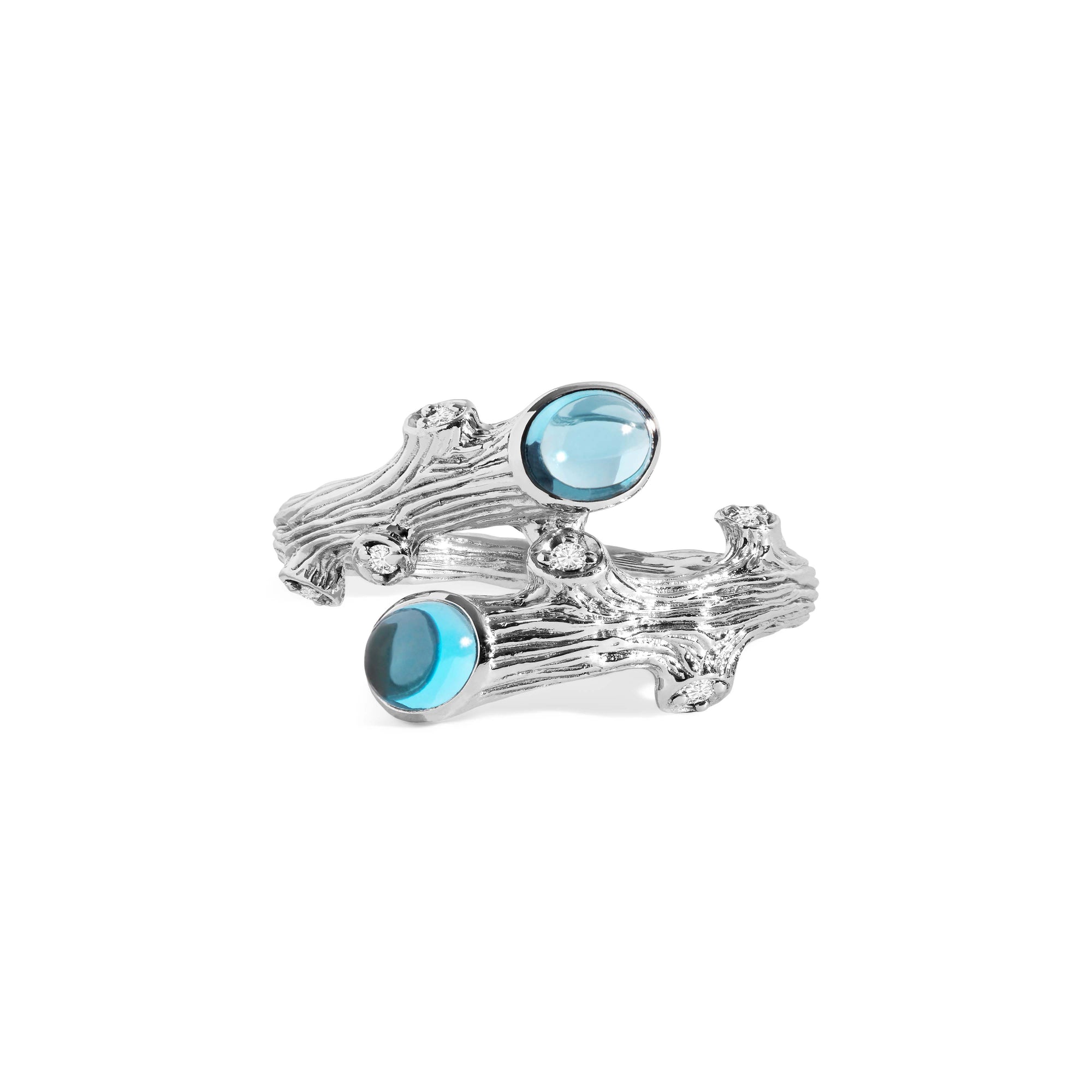 Michael Aram Enchanted Forest Ring with Blue Topaz and Diamond