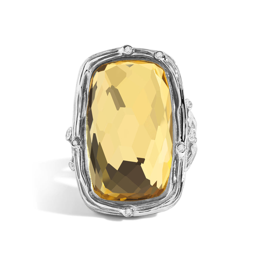 Michael Aram Enchanted Forest Ring with Gold Doublet and Diamonds