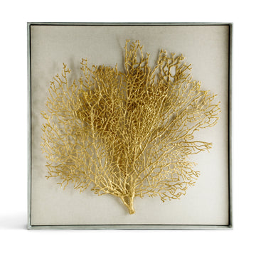 Michael Aram Fan Coral Large Fabric Shadow Box