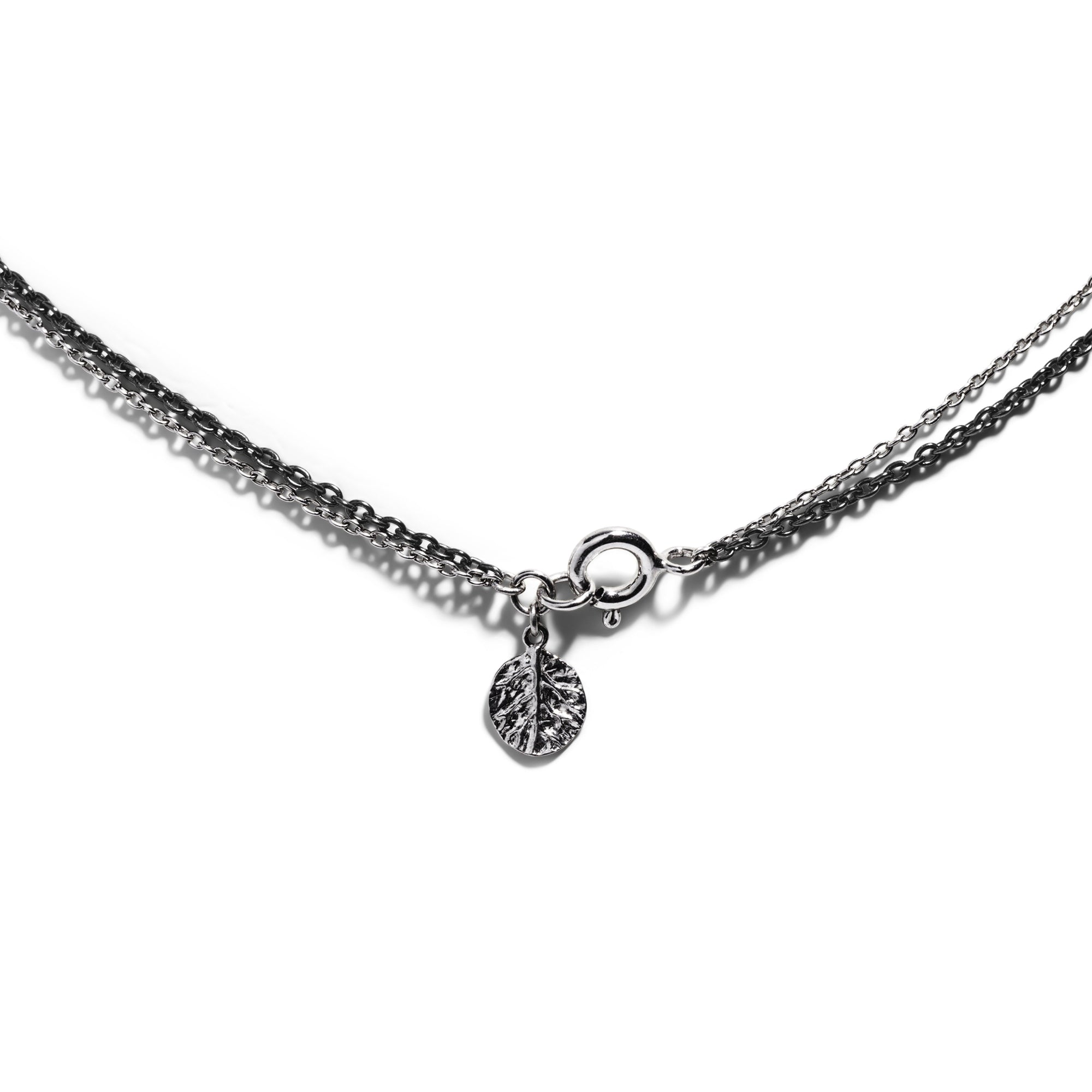 Michael Aram Feather 68mm Pendant Necklace with Black Diamonds